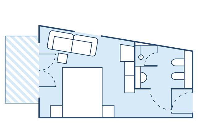Beispiel Doppelzimmer seitlicher Seeblick Typ 7a