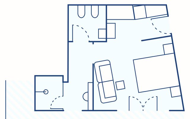 Beispiel 1-Zimmer-Appartement Inselseite Typ 10