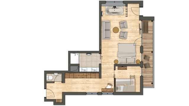 »Wellness Loft« | 62 qm - 2-Raum