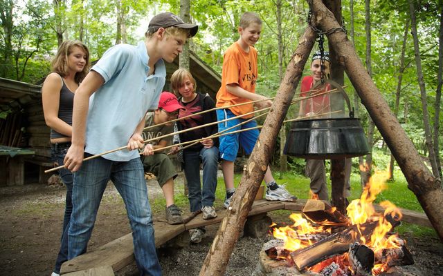 Kochen auf offenem Feuer