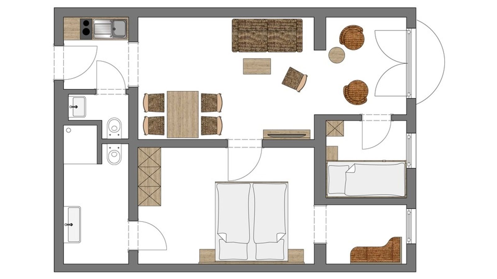 Suite familiale Linde I 45m² - 3 Chambres image 17 - Familotel Hochschwarzwald Hotel Engel