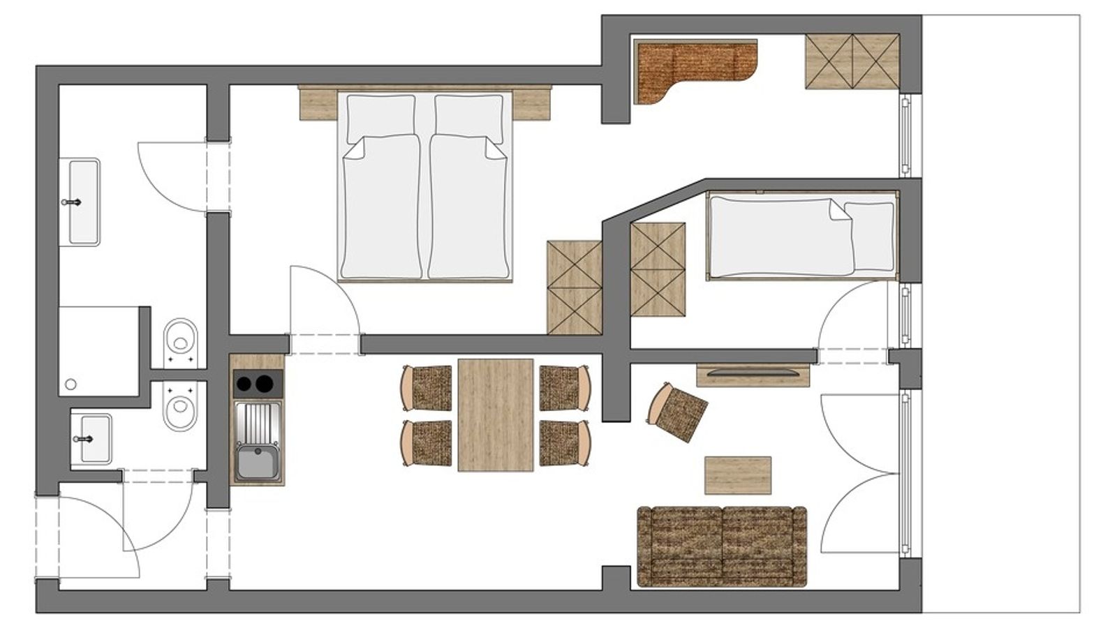 Suite familiale Linde I 45m² - 3 Chambres image 15 - Familotel Hochschwarzwald Hotel Engel