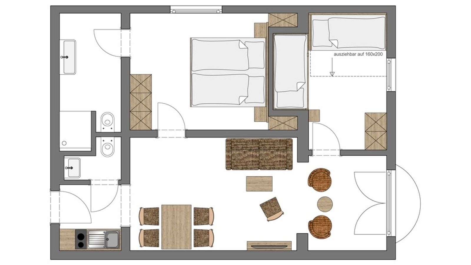 Suite familiale Linde I 45m² - 3 Chambres image 14 - Familotel Hochschwarzwald Hotel Engel
