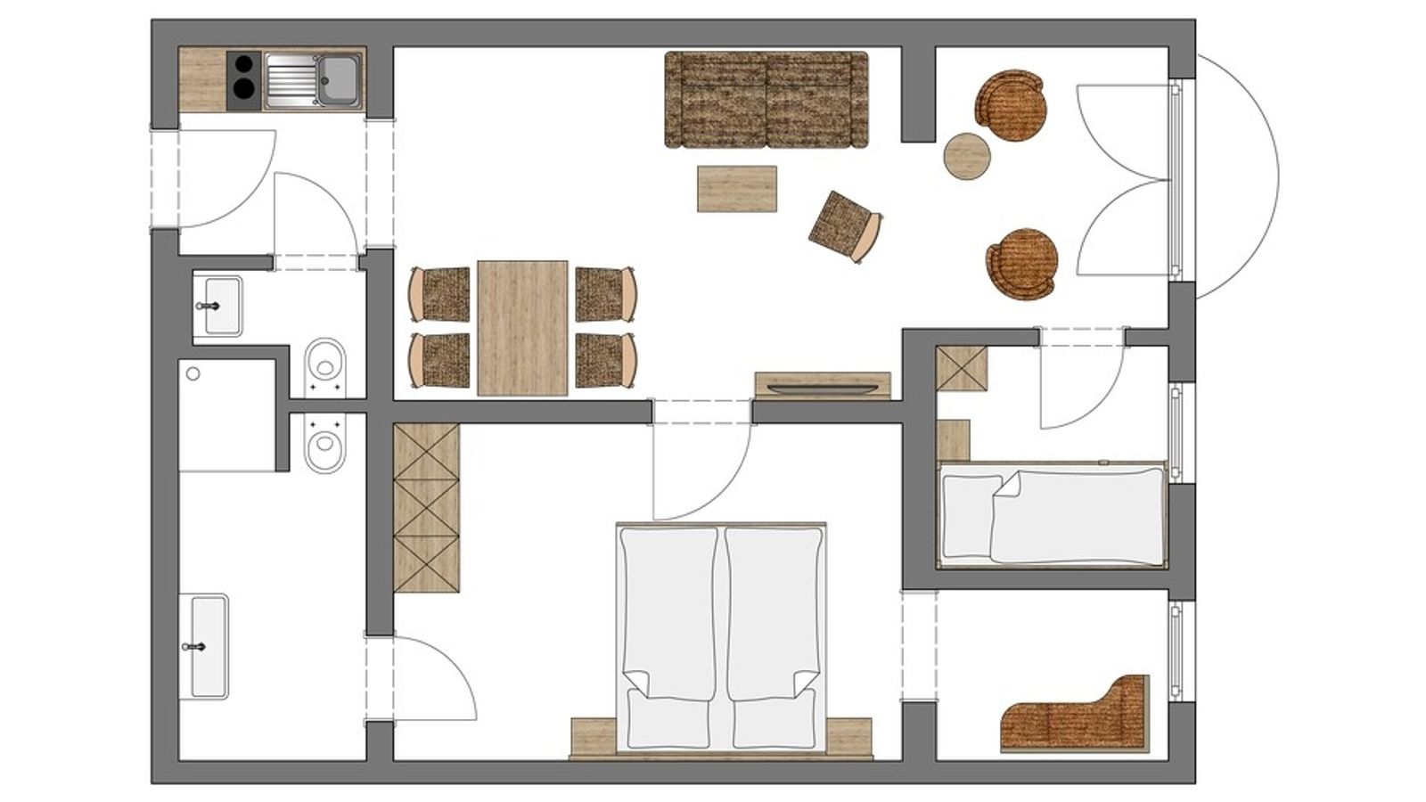 Suite familiale Linde I 45m² - 3 Chambres image 13 - Familotel Hochschwarzwald Hotel Engel