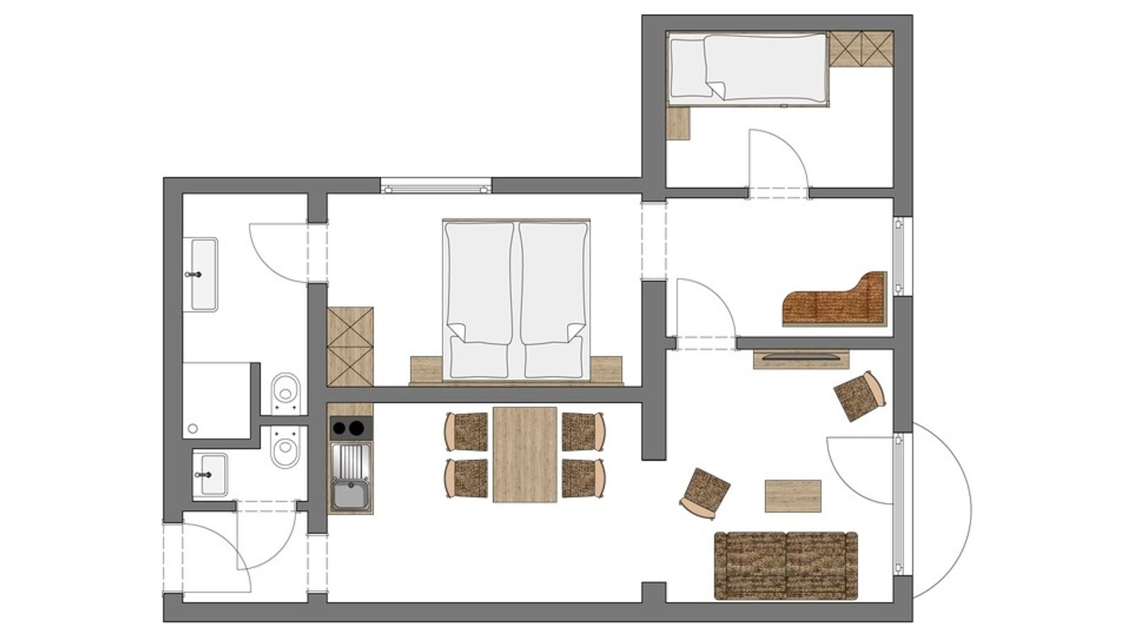 Suite familiale Linde I 45m² - 3 Chambres image 11 - Familotel Hochschwarzwald Hotel Engel