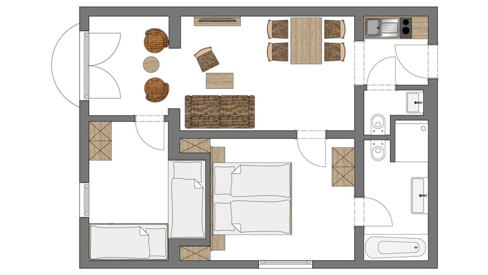Suite familiale Linde I 45m² - 3 Chambres image 10 - Familotel Hochschwarzwald Hotel Engel