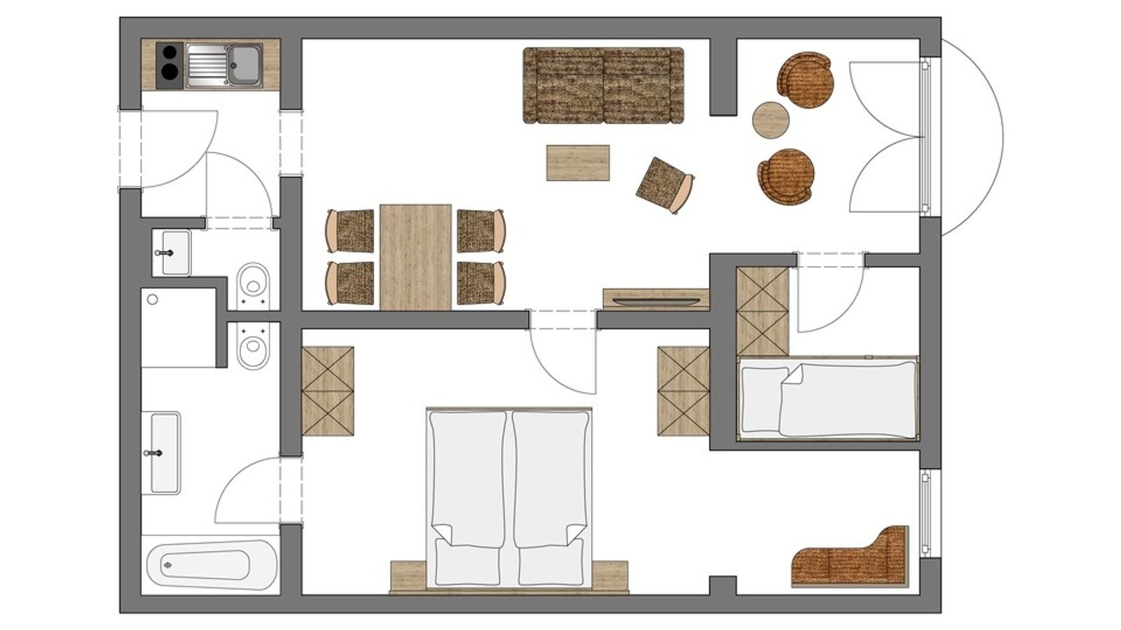 Suite familiale Linde I 45m² - 3 Chambres image 9 - Familotel Hochschwarzwald Hotel Engel
