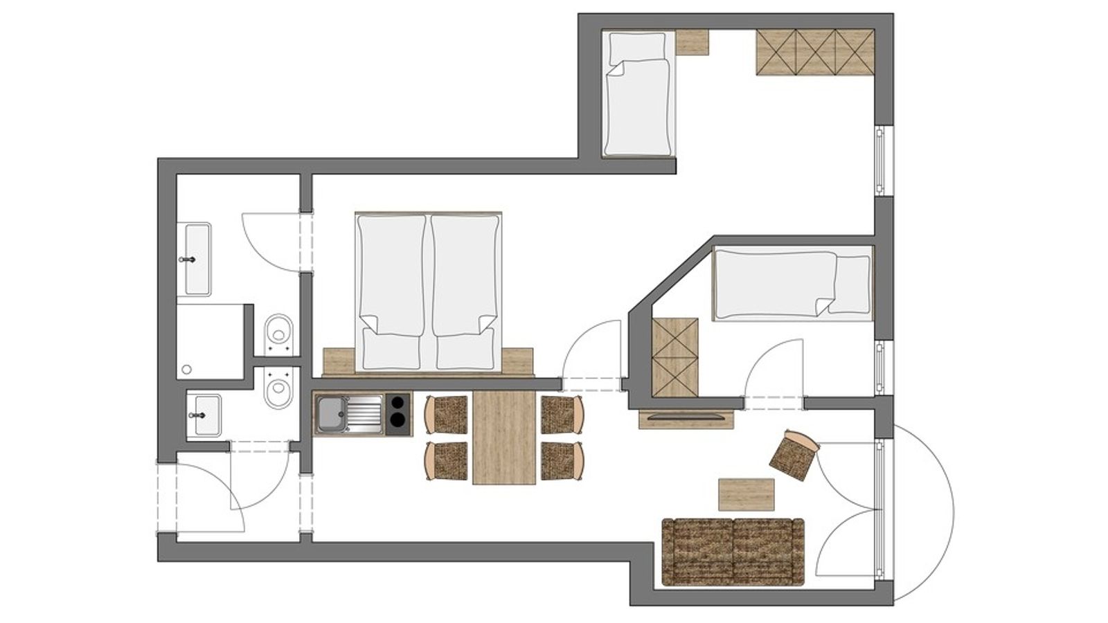 Suite familiale Linde I 45m² - 3 Chambres image 7 - Familotel Hochschwarzwald Hotel Engel