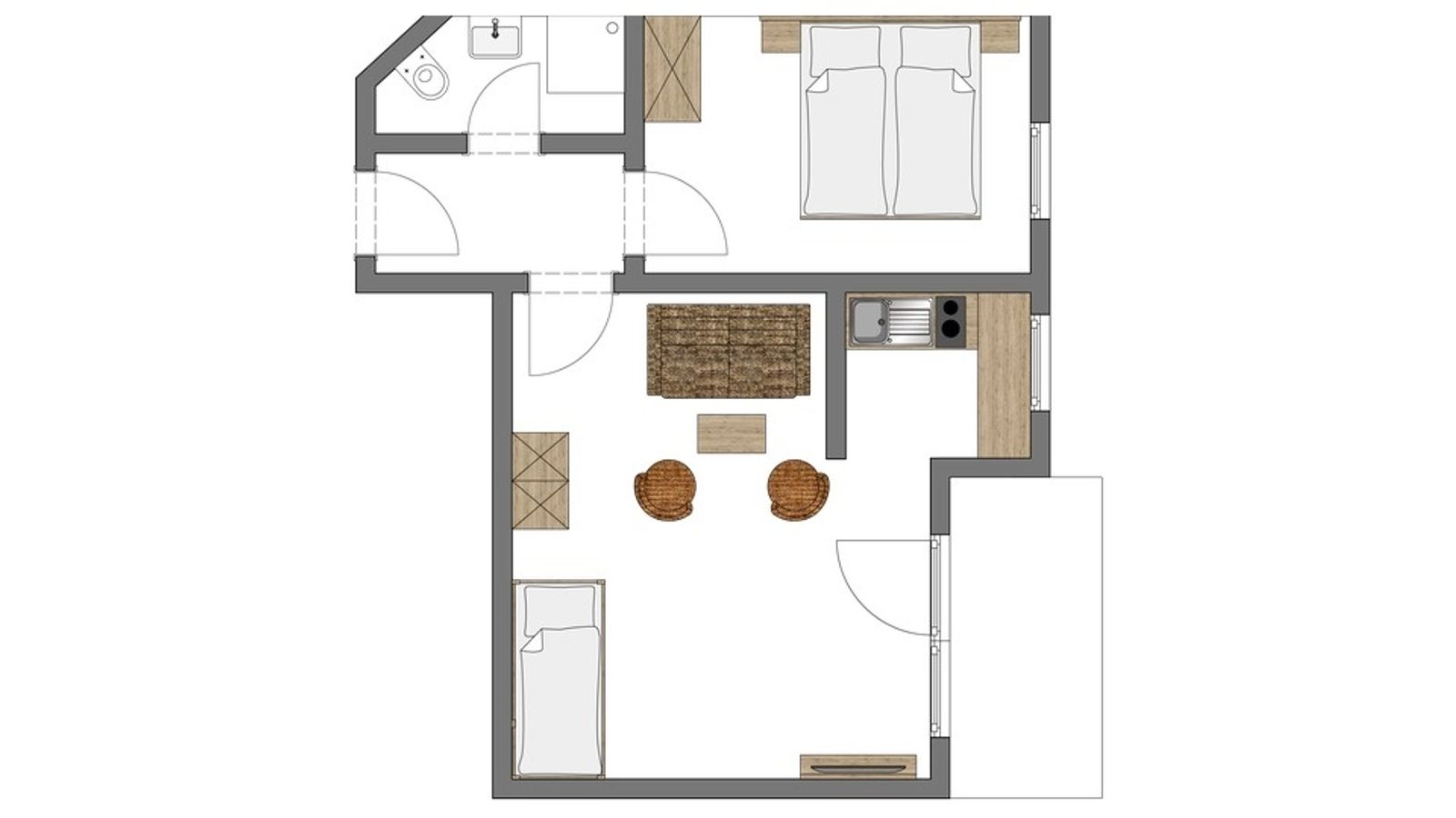 Suite familiale Roseneck I 40m² - 2 Chambres image 2 - Familotel Hochschwarzwald Hotel Engel