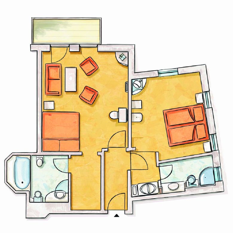 Sport- und Wellnesshotel Angerhof ****S: Familiensuite zur Südseite image #5