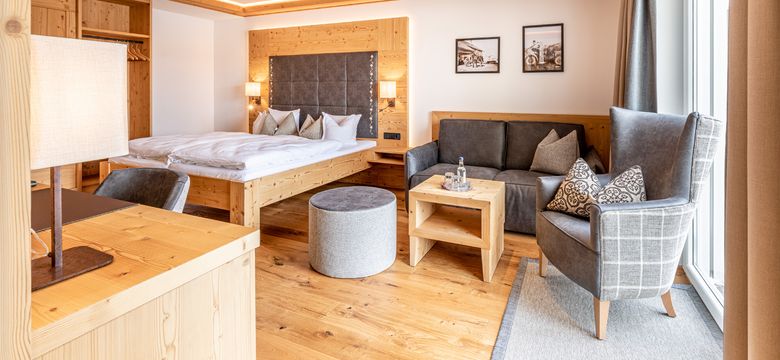 Depeendance "Rosengarten-Suite" im Hanusel Hof, Wohn-Schlafbereich