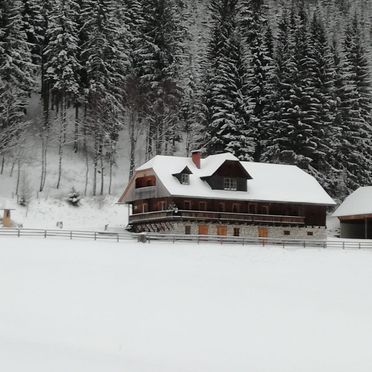 Winter, Almhütte Kuhgraben, Bad St. Leonhard, Kärnten, Kärnten, Österreich