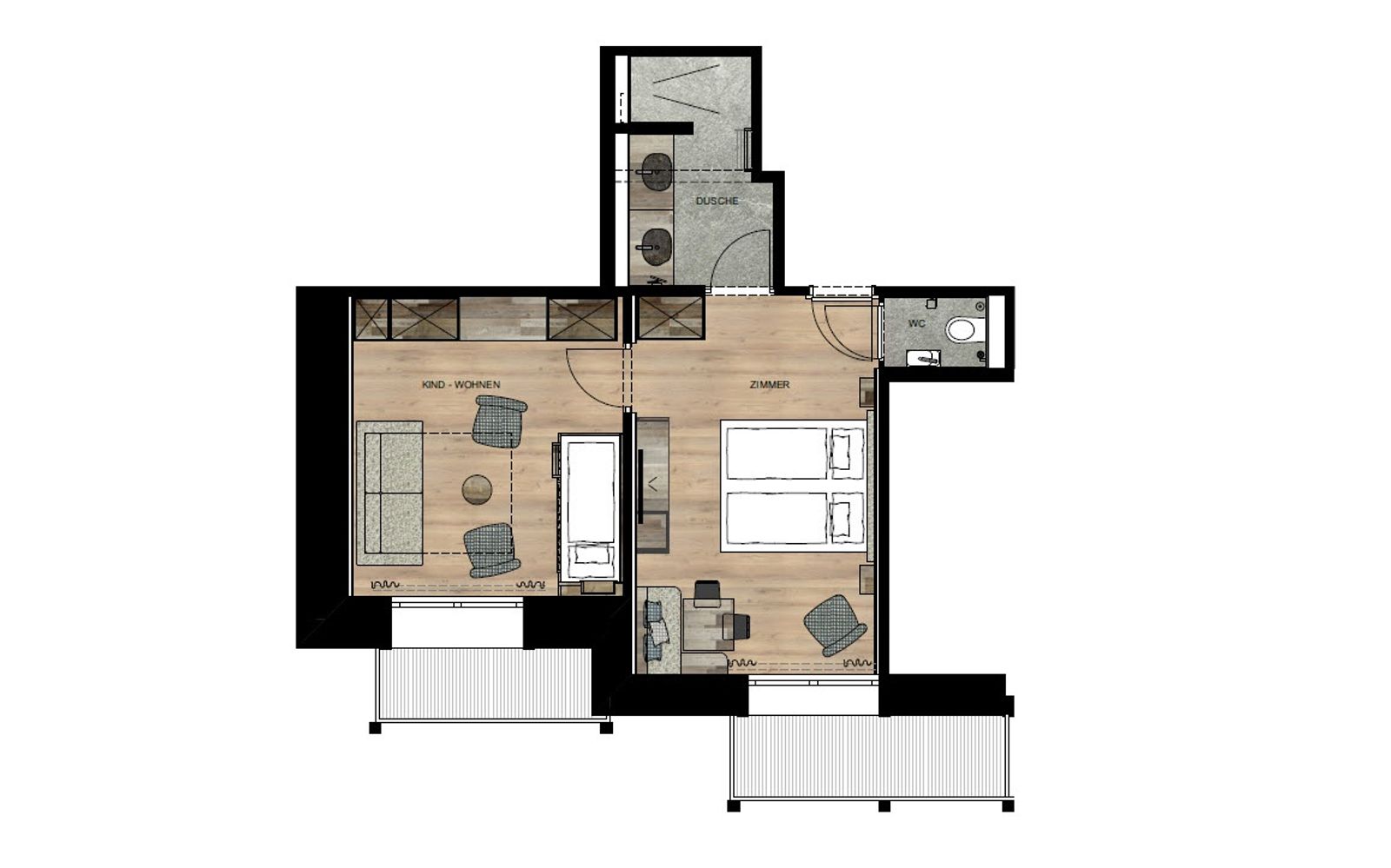 Panoramasuite 40 | 2-Raum image 5 - Gorfion Familienhotel Liechtenstein
