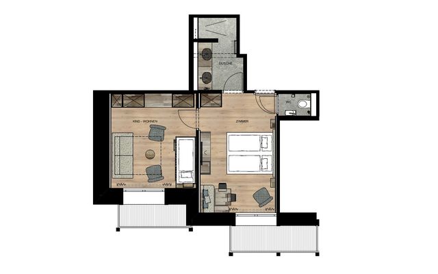 Panoramasuite 40 | 2-Raum thumbnail 5 - Gorfion Familienhotel Liechtenstein