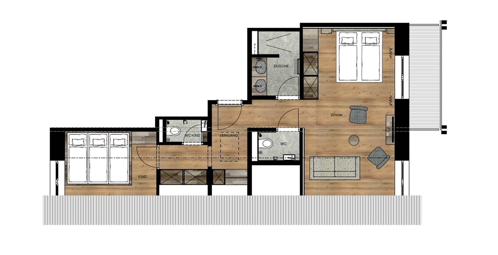 Turmsuite 55 | 2-Raum image 6 - Gorfion Familienhotel Liechtenstein