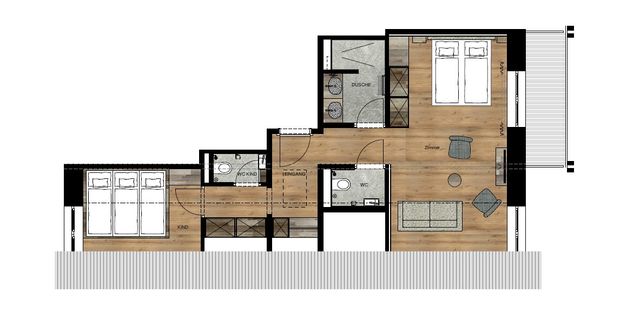Turmsuite 55 | 2-Raum thumbnail 6 - Gorfion Familienhotel Liechtenstein