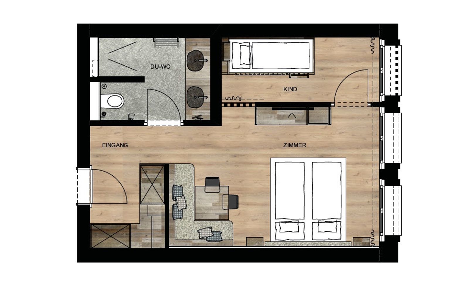 Familiensuite 35 | 2-Raum image 5 - Gorfion Familienhotel Liechtenstein