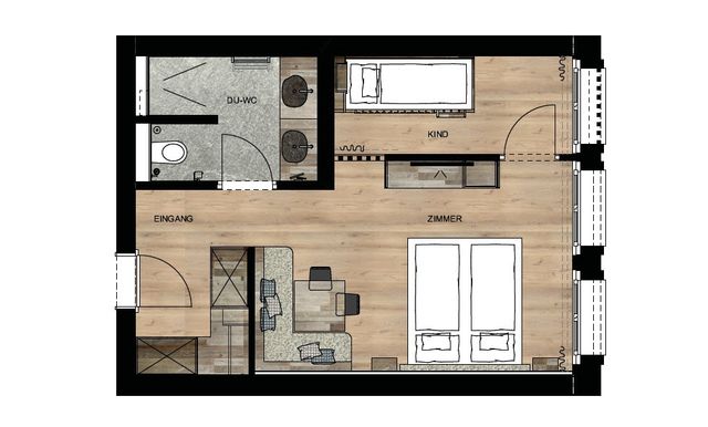 Familiensuite 35 | 2-Raum thumbnail 5 - Gorfion Familienhotel Liechtenstein