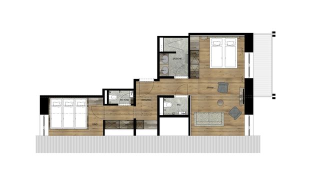 Mr. Gorfions Tower suite 55 | 2-room thumbnail 6 - Gorfion Familienhotel Liechtenstein
