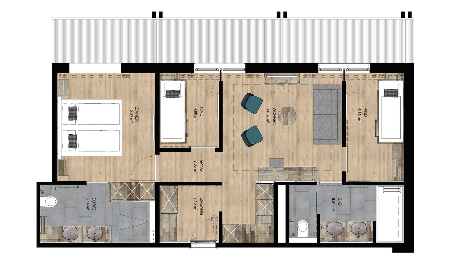 Familiensuite 60 | 4-Raum image 6 - Gorfion Familienhotel Liechtenstein
