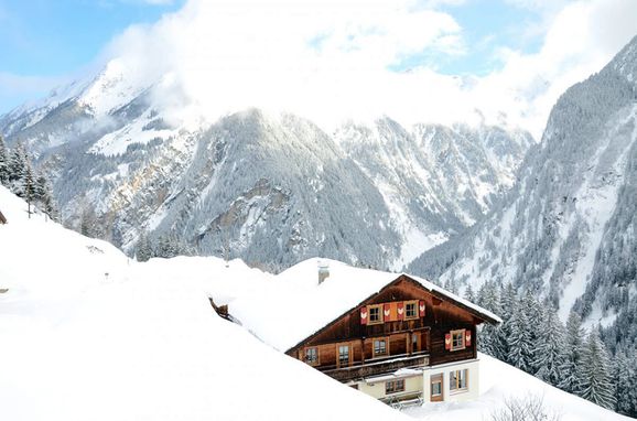 Winter, Alpenchalet Königreich Innerböden, Ginzling-Mayrhofen, Tirol, Tirol, Österreich