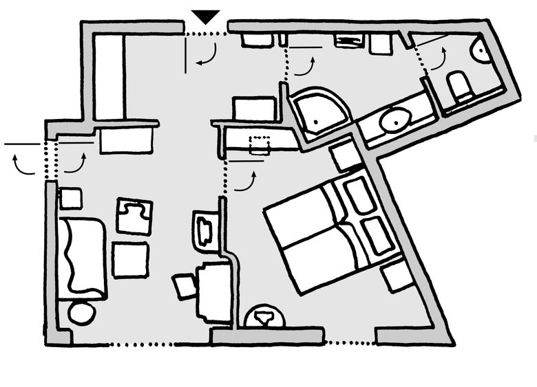 Grundriss Doppelzimmer Marigold
