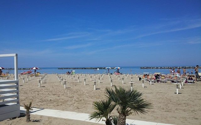 Blick auf den Hotelstrand