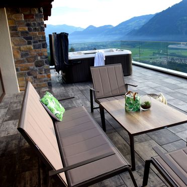 Sommer Terrasse, Superior Chalet Berggold, Kaltenbach im Zillertal, Tirol, Tirol, Österreich