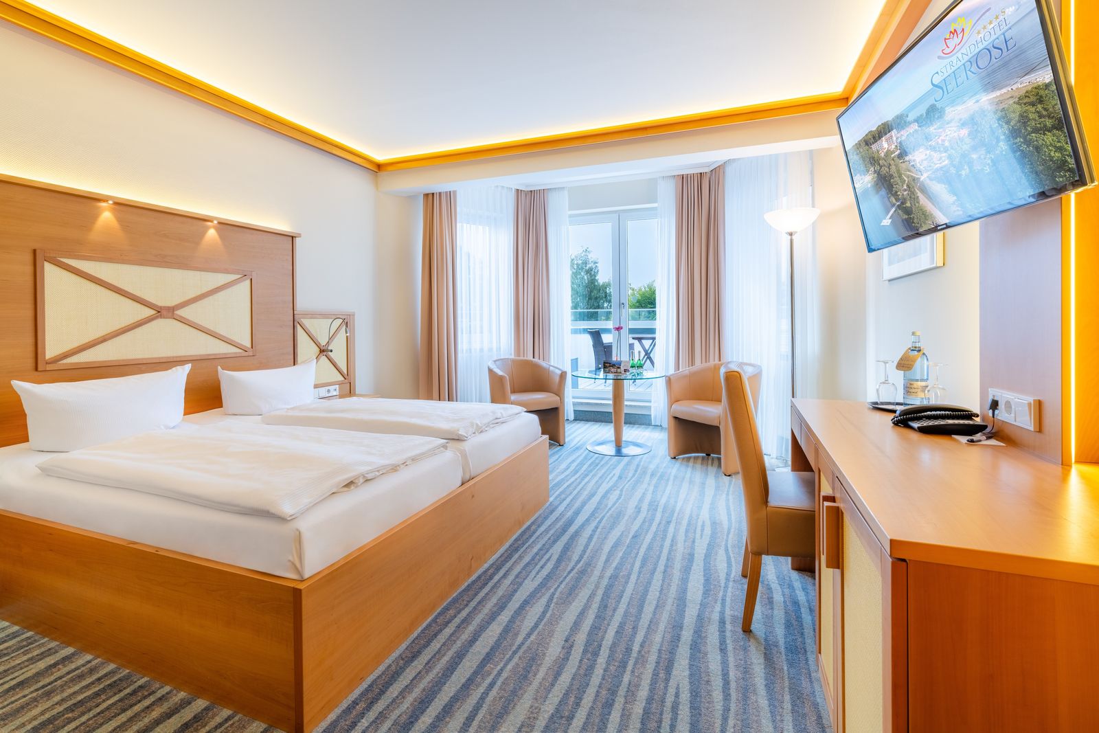 Komfort-Doppelzimmer mit Balkon & Meerblick image 6 - Strandhotel Seerose