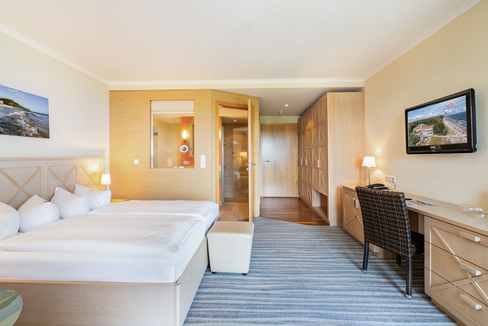 Komfort-Doppelzimmer mit Balkon & Meerblick image 4 - Strandhotel Seerose