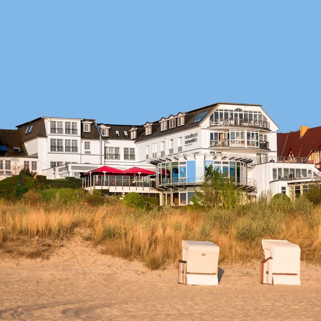 Strandhotel Ostseeblick in Seebad Heringsdorf, Usedom, Mecklenburg-Vorpommern, Deutschland
