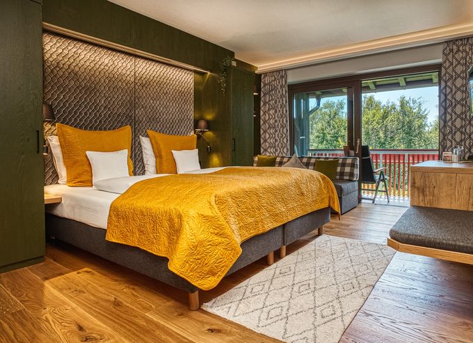 Hotel Zimmer: Doppelzimmer "Pfeifengras" - mit Balkon und Weiherblick - Landhaus Hotel Sommerau GmbH