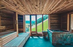 BIO HOTEL Blasla Hof: Panoramasauna - Blasla Hof, Gsies, Pustertal, Trentino-Südtirol, Italien