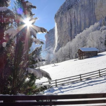 Außen Winter 37, Chalet am Schärm, Lauterbrunnen, Berner Oberland, Bern, Schweiz