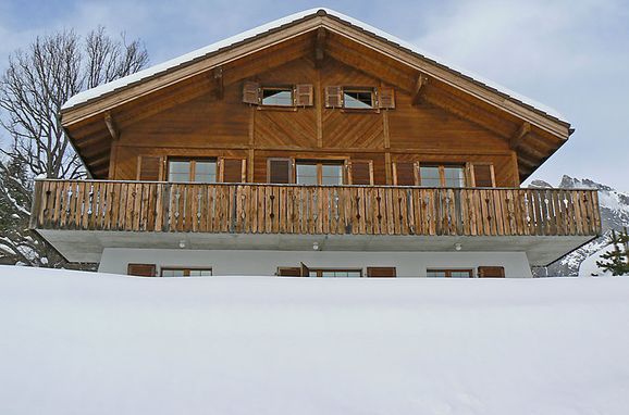 Außen Winter 18, Chalet Arche, Ovronnaz, Wallis, Wallis, Schweiz