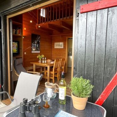 Außen Sommer 2, Ferienhütte Alpenblick am Bodensee, Illmensee, Bodensee, Baden-Württemberg, Deutschland