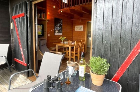 Außen Sommer 2, Ferienhütte Alpenblick am Bodensee, Illmensee, Bodensee, Baden-Württemberg, Deutschland