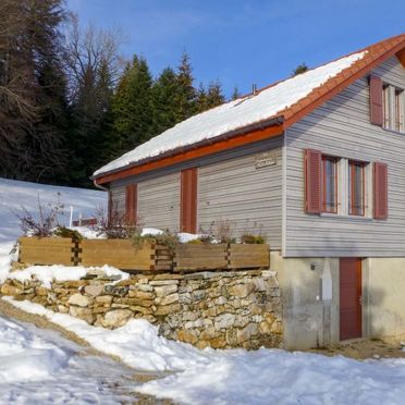 Außen Winter 34, Ferienchalet la Frêtaz im Jura, Bullet, Jura, Jura, Schweiz