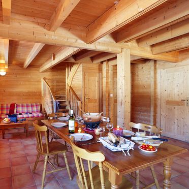 Innen Sommer 2, Chalet bois de Champelle, Morillon, Savoyen - Hochsavoyen, Auvergne-Rhône-Alpes, Frankreich