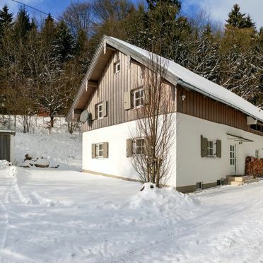 Außen Winter 27, Chalet Gulde, Lallinger Winkel, Bayerischer Wald, Bayern, Deutschland