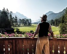 BIO HOTEL Aqua Bad Cortina: Ausblick Hotel - Aqua Bad Cortina, Sankt Vigil in Enneberg, Dolomiten, Trentino-Südtirol, Italien