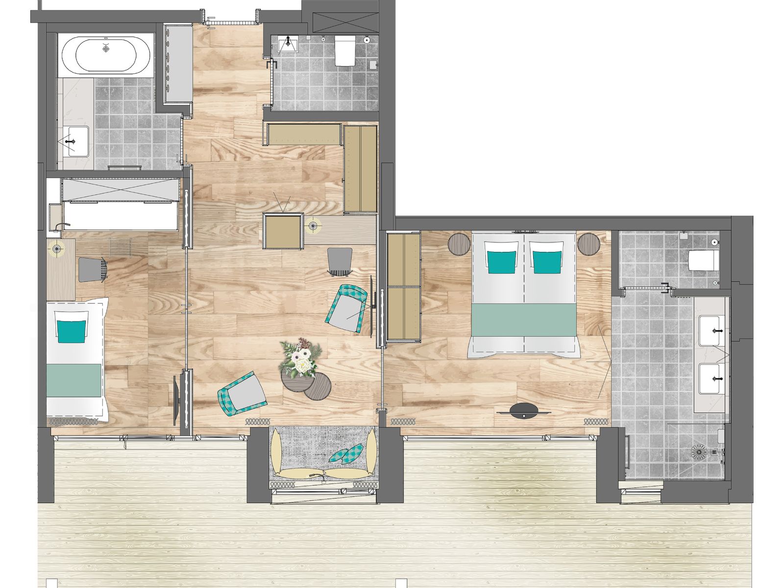 FamiliensuitePenthouse FAMILY & FRIENDS Suite image 5 - die HOCHKÖNIGIN Mountain Resort