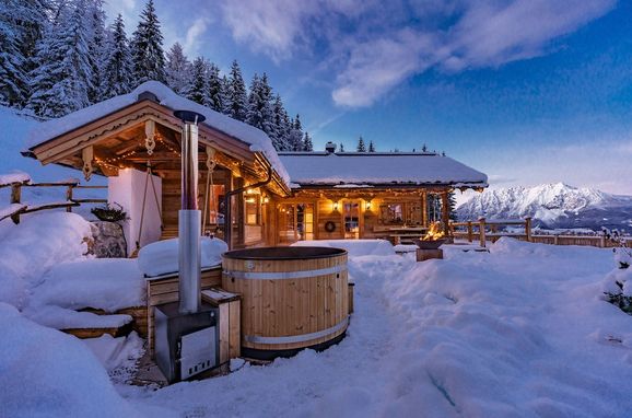 Winter, Die Chalet ALM, Pruggern, Steiermark, Österreich