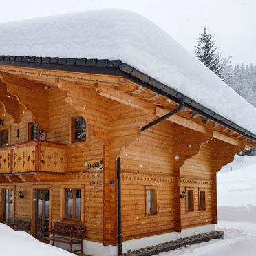 Außen Winter 25, Chalet Dörfli, Les Diablerets, Waadtländer Alpen, Waadt, Schweiz