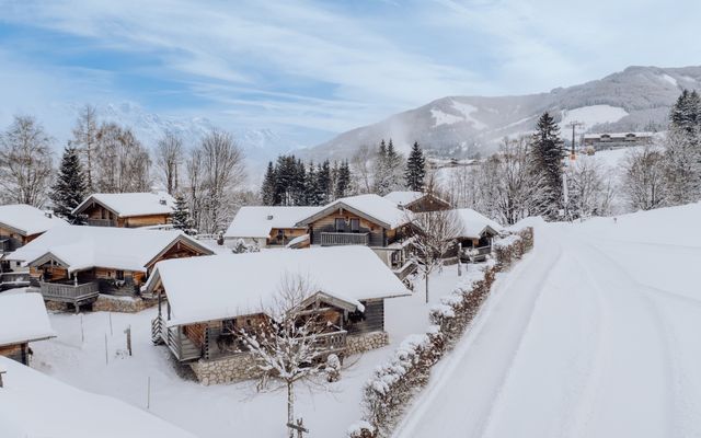 Chaletdorf im Winter