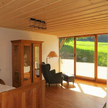 Schlafzimmer, Chalet Schmuckkastal, Kollnburg, Bayern, Bayern, Deutschland