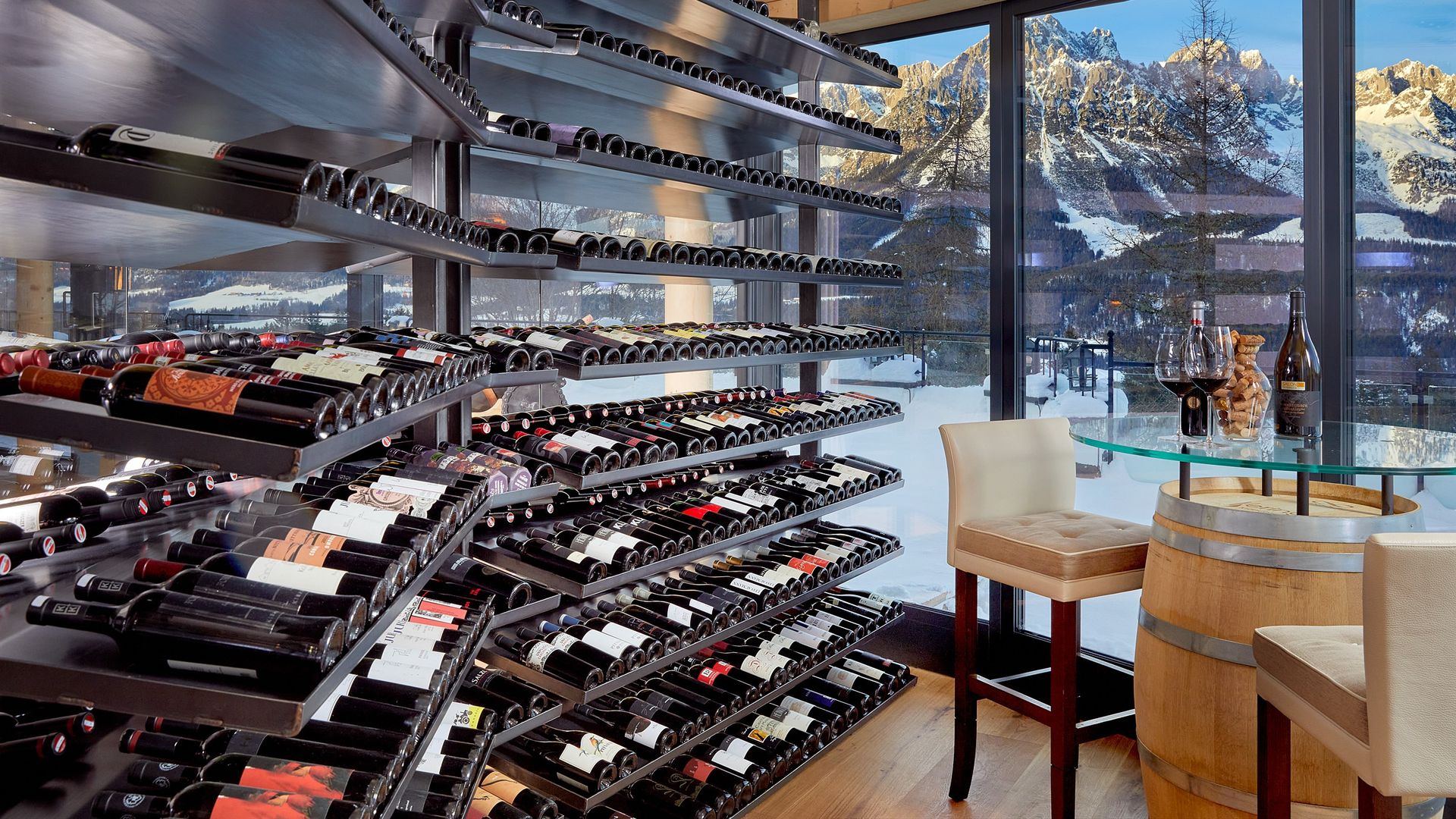 Wine assortment at the Hotel Kaiserhof