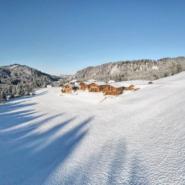 Winter, Schrofen Chalets, Jungholz in Tirol, Tirol, Österreich