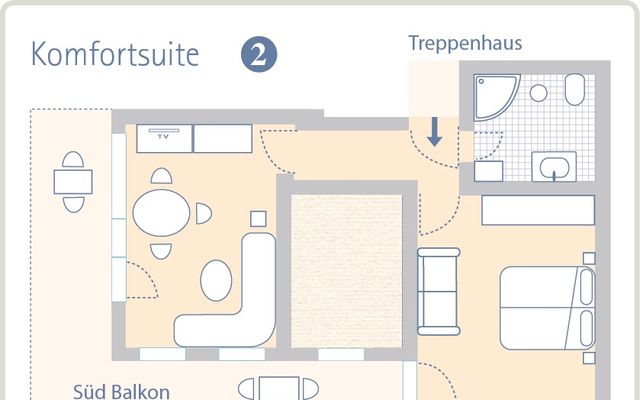 Compfort Suiten mit Balkon oder Terrasse, 1-3 Personen image 5 - Gästehaus Ferienhaus Marianne 