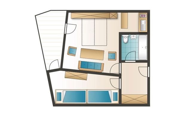 Apartment comfort single beds1-2 persons image 5 - Familienhotel Kleinwalsertal